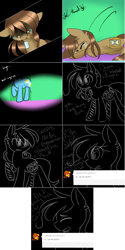 Size: 1004x2006 | Tagged: safe, artist:thenurseofspaceandtime, imported from derpibooru, doctor whooves, minuette, time turner, pony, bandage, doctor who, rule 63, the doctoress