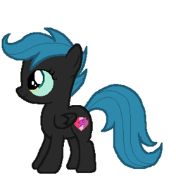Size: 600x600 | Tagged: artist needed, safe, anonymous artist, imported from derpibooru, queen chrysalis, scootaloo, pegasus, pony, female, filly, foal, palette swap, recolor, smiling, solo, solo female