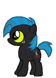 Size: 433x600 | Tagged: artist needed, safe, anonymous artist, imported from derpibooru, babs seed, queen chrysalis, earth pony, pony, female, filly, foal, freckles, palette swap, recolor, smiling, solo, solo female, ultimate chrysalis