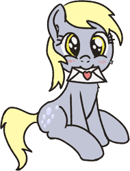 Size: 874x1153 | Tagged: safe, artist:craftycirclepony, imported from derpibooru, derpy hooves, pony, blushing, cute, female, heart, letter, looking at you, love letter, mare, mouth hold, simple background, sitting, smiling, solo, transparent background