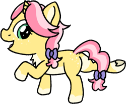 Size: 737x613 | Tagged: safe, artist:craftycirclepony, imported from derpibooru, oc, oc only, oc:crafty circles, pony, unicorn, bow, butt, butt freckles, chest fluff, coat markings, cute, dock, female, filly, foal, freckles, hair bow, plot, raised leg, socks (coat markings), solo, tail, underhoof