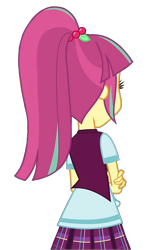 Size: 662x1118 | Tagged: safe, edit, edited screencap, imported from derpibooru, screencap, sour sweet, human, equestria girls, background removed, crossed arms, png, rear view, shadowbolts, simple background, solo, transparent background
