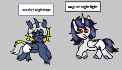 Size: 1128x653 | Tagged: safe, artist:ask-luciavampire, imported from derpibooru, oc, oc only, dracony, dragon, hybrid, pony, undead, vampire, vampony, ask, duo, tumblr