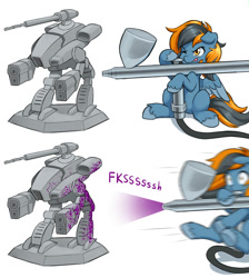 Size: 1791x2000 | Tagged: safe, artist:dstears, imported from derpibooru, oc, oc only, oc:skittle, pegasus, pony, airbrush, battletech, micro, solo, tiny, tiny ponies