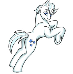 Size: 948x972 | Tagged: safe, artist:termyotter, imported from derpibooru, double diamond, earth pony, pony, butt, male, plot, rearing, simple background, stallion, underhoof, white background