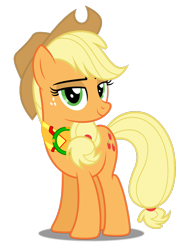 Size: 768x1024 | Tagged: safe, artist:bluemario11, imported from derpibooru, applejack, earth pony, pony, applejack's hat, ben 10, cowboy hat, female, hat, omnitrix, simple background, solo, transparent background