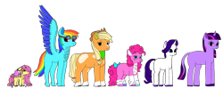 Size: 2103x843 | Tagged: safe, artist:coolgear10, imported from derpibooru, applejack, fluttershy, pinkie pie, rainbow dash, rarity, twilight sparkle, earth pony, pegasus, pony, unicorn, female, mane six, redesign, simple background, transparent background