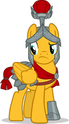 Size: 2338x4217 | Tagged: safe, artist:dustinwatsongkx, imported from derpibooru, flash magnus, pegasus, pony, armor, armor skirt, clothes, helmet, male, royal legion, simple background, skirt, solo, stallion, transparent background, vector