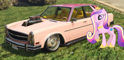 Size: 1008x488 | Tagged: safe, artist:didgereethebrony, imported from derpibooru, part of a set, screencap, princess cadance, alicorn, pony, 1000 years in photoshop, car, grand theft auto, gta online, solo