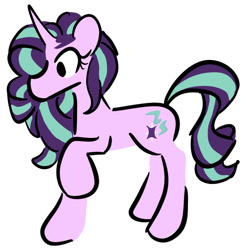 Size: 751x763 | Tagged: safe, artist:captainzigo, imported from derpibooru, starlight glimmer, pony, unicorn, raised hoof, simple background, solo, white background