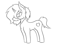 Size: 1826x1372 | Tagged: safe, artist:star flame, imported from derpibooru, oc, oc only, oc:star flame, pony, unicorn, black and white, grayscale, lineart, male, monochrome, simple background, solo, white background