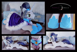 Size: 1280x869 | Tagged: safe, artist:purplenebulastudios, imported from derpibooru, king sombra, pony, good king sombra, irl, lying down, photo, plushie, prone, solo