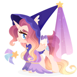 Size: 1920x1920 | Tagged: safe, artist:kabuvee, imported from derpibooru, oc, oc:starry tale, alicorn, pony, female, hat, mare, simple background, solo, transparent background, witch hat