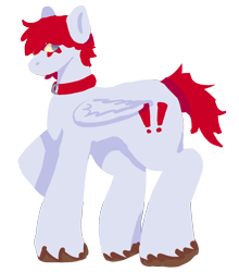 Size: 1248x1417 | Tagged: safe, artist:clandestine, imported from derpibooru, pegasus, pony, awsten knight, collar, makeup, ponified, simple background, solo, transparent background, waterparks, wings