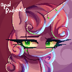 Size: 1001x1001 | Tagged: safe, artist:opal_radiance, imported from derpibooru, sweetie belle, pony, robot, unicorn, pixel art, solo, sweetie bot