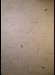 Size: 2704x3648 | Tagged: safe, artist:rd97, imported from derpibooru, rainbow dash, soarin', pegasus, pony, comic:dash it, comic, female, kiss on the lips, kissing, male, mare, shipping, sketch, soarindash, stallion, straight, traditional art