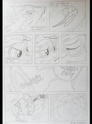 Size: 2712x3640 | Tagged: safe, artist:rd97, imported from derpibooru, rainbow dash, soarin', pegasus, pony, comic:dash it, comic, female, implied shipping, implied soarindash, implied straight, male, mare, sketch, stallion, traditional art