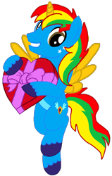 Size: 582x913 | Tagged: safe, artist:shieldwingarmorofgod, imported from derpibooru, oc, oc only, oc:shield wing, alicorn, pony, box of chocolates, male, simple background, smiling, solo, transparent background