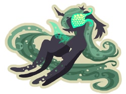 Size: 1199x891 | Tagged: safe, artist:larvaecandy, imported from derpibooru, queen chrysalis, changeling, changeling queen, pony, female, simple background, solo, trypophobia, white background