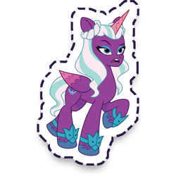 Size: 1024x1024 | Tagged: safe, imported from derpibooru, opaline arcana, g5, gameloft, my little pony: mane merge, simple background, solo, sticker pack, transparent background