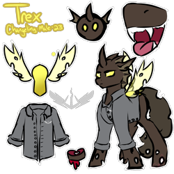 Size: 1280x1280 | Tagged: safe, artist:fluffyghost, imported from derpibooru, oc, oc:trex vyrax, changeling, male, reference sheet, tongue out, yellow changeling