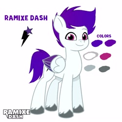 Size: 2560x2560 | Tagged: safe, artist:ramixe dash, imported from derpibooru, oc, oc:ramixe dash, pegasus, base used, g5, male, simple background, solo, stallion