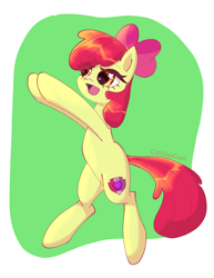 Size: 2338x3024 | Tagged: safe, artist:cattstaycool, imported from derpibooru, apple bloom, earth pony, pony, absurd resolution, bipedal, female, filly, foal, high res, solo