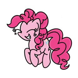 Size: 1280x1280 | Tagged: safe, artist:krkmka, imported from derpibooru, pinkie pie, earth pony, pony, female, simple background, solo, white background