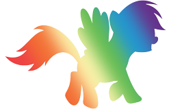 Size: 1687x1070 | Tagged: safe, anonymous artist, imported from derpibooru, rainbow dash, pegasus, pony, rainbow, silhouette, simple background, solo, transparent background