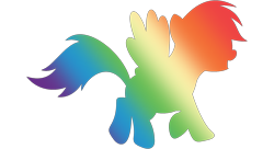 Size: 1973x1070 | Tagged: safe, anonymous artist, imported from derpibooru, rainbow dash, pegasus, pony, rainbow, silhouette, simple background, solo, transparent background