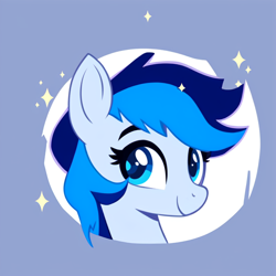 Size: 1080x1080 | Tagged: safe, imported from derpibooru, oc, oc:white lily, ai content, ai generated, avatar, bust, generator:pony diffusion v5, generator:stable diffusion, looking at you, portrait, smiling