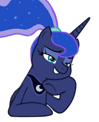 Size: 471x581 | Tagged: safe, imported from derpibooru, princess luna, alicorn, pony, between dark and dawn, female, simple background, sitting, smiling, solo, transparent background