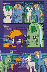 Size: 1920x2948 | Tagged: safe, artist:alexdti, imported from derpibooru, oc, oc only, oc:brainstorm (alexdti), oc:purple creativity, oc:screwpine caprice, oc:star logic, pegasus, pony, unicorn, comic:quest for friendship retold, female, male, mare, stallion, twilight's castle