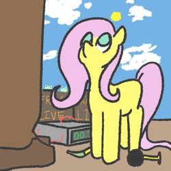 Size: 1500x1500 | Tagged: safe, artist:rusty_sn00t, fluttershy, oc, oc:anon, female, flutterrape, mare