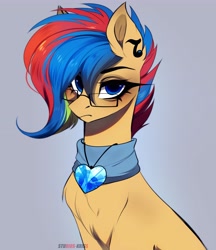 Size: 3545x4096 | Tagged: safe, artist:krissstudios, oc, oc only, pony, female, glasses, mare