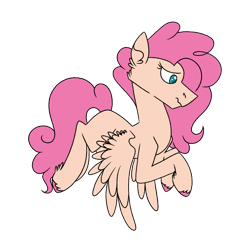 Size: 1080x1080 | Tagged: safe, artist:fuckomcfuck, imported from derpibooru, oc, oc only, oc:secret surprise, pegasus, pony, magical lesbian spawn, offspring, parent:fluttershy, parent:pinkie pie, parents:flutterpie, simple background, solo, transparent background