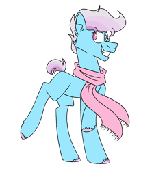 Size: 1080x1200 | Tagged: safe, artist:fuckomcfuck, imported from derpibooru, oc, oc only, oc:berry blitz, earth pony, pony, clothes, magical lesbian spawn, offspring, parent:pinkie pie, parent:rainbow dash, parents:pinkiedash, scarf, simple background, solo, transparent background