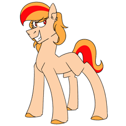 Size: 1080x1080 | Tagged: safe, artist:fuckomcfuck, imported from derpibooru, oc, oc only, oc:orchard dash, earth pony, pony, magical lesbian spawn, offspring, parent:applejack, parent:rainbow dash, parents:appledash, simple background, solo, transparent background