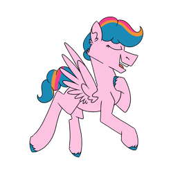 Size: 1080x1080 | Tagged: safe, artist:fuckomcfuck, imported from derpibooru, oc, oc only, oc:sugar rush, pegasus, pony, magical lesbian spawn, offspring, parent:pinkie pie, parent:rainbow dash, parents:pinkiedash, simple background, solo, transparent background