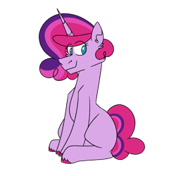 Size: 1080x1080 | Tagged: safe, artist:fuckomcfuck, imported from derpibooru, oc, oc only, oc:dawn frosting, pony, unicorn, horn, magical lesbian spawn, offspring, parent:pinkie pie, parent:twilight sparkle, parents:twinkie, simple background, solo, transparent background