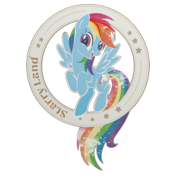 Size: 1000x1000 | Tagged: safe, imported from derpibooru, rainbow dash, pegasus, pony, series:starry land, badge, china, keep, official, solo