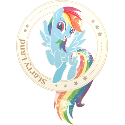 Size: 720x720 | Tagged: safe, imported from derpibooru, rainbow dash, pegasus, pony, series:starry land, badge, china, keep, official, solo