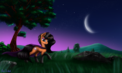 Size: 5000x3000 | Tagged: safe, artist:pony-stark, imported from derpibooru, pony, unicorn, battletoads, crossover, dark queen, evening, horn, mountain, rock, scenery, solo