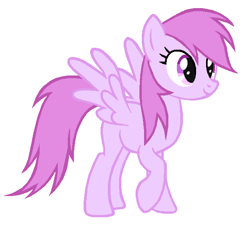 Size: 649x592 | Tagged: safe, alternate version, artist:vickypony689, edit, imported from derpibooru, cheery, pegasus, pony, adult blank flank, blank flank, cheerybetes, cute, female, looking at you, mare, older, older cheery, raised hoof, simple background, solo, white background