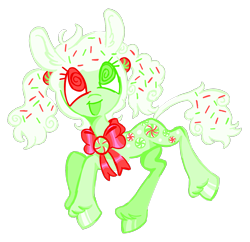 Size: 1628x1576 | Tagged: safe, artist:twinklewish, artist:webkinzworldz, imported from derpibooru, oc, oc only, oc:sprinklemint swirl, earth pony, 2021, accessory, colored ears, colored eyelashes, colored hooves, colored mouth, colorful, curly mane, curly tail, ear fluff, earth pony oc, facing you, green coat, green mane, green mouth, green tail, heterochromia, hooves, leonine tail, looking up, neck bow, no catchlights, old art, open mouth, open smile, pigtails, red bow, shiny hooves, simple background, smiling, solo, sprinkles in mane, sprinkles in tail, tail, thin, thin tail, transparent background, unshorn fetlocks