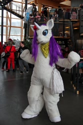 Size: 600x900 | Tagged: safe, imported from derpibooru, rarity, human, 2013, desucon frostbite, fursuit, indoors, irl, irl human, photo, ponysuit, solo focus