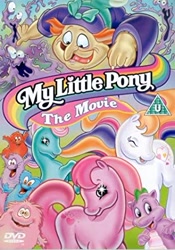 Size: 311x445 | Tagged: safe, imported from derpibooru, hydia, light heart, smooze, spike (g1), bushwoolie, dragon, earth pony, human, pony, my little pony: the movie (g1), dvd, dvd cover, g1, g2, g2 logo, official, text