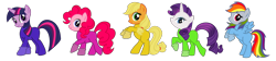 Size: 1700x379 | Tagged: safe, artist:durpy, artist:meganwilliams63, edit, imported from derpibooru, applejack, pinkie pie, rainbow dash, rarity, twilight sparkle, earth pony, pegasus, pony, unicorn, clothes, crossover, cute, dashabetes, diapinkes, female, gloves, hero, horn, jackabetes, looney tunes, mare, my little pony, princess, raribetes, simple background, suit, transparent background, twiabetes