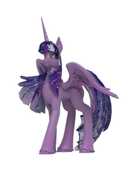 Size: 1600x2002 | Tagged: safe, imported from derpibooru, part of a set, twilight sparkle, alicorn, pony, the last problem, concave belly, ethereal mane, ethereal tail, female, figurine, kwistal plus, long legs, mare, mighty jaxx, official, older, older twilight, older twilight sparkle (alicorn), partially open wings, princess twilight 2.0, quadrupedal, simple background, slender, tail, tall, thin, toy, transparent background, twilight sparkle (alicorn), unshorn fetlocks, wings