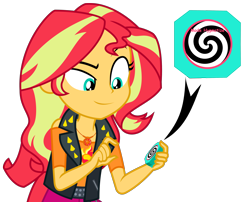 Size: 3780x3047 | Tagged: safe, artist:paco777yuyu, imported from derpibooru, sunset shimmer, human, equestria girls, female, geode of empathy, hypnosis, magical geodes, simple background, solo, transparent background, vector